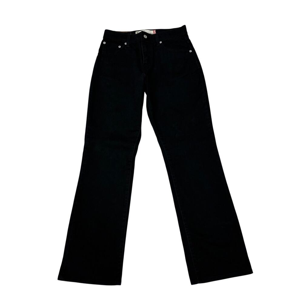 Vtg Levis 550 Jeans Womens 6 (29x31) Black Denim Relaxed Fit Bootcut Stretch Y2K